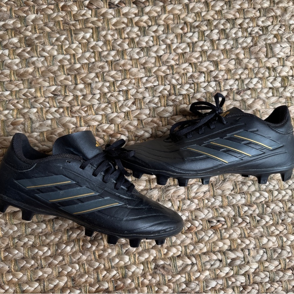 Adidas Black Cora Pure Men’s Soccer Cleats Size 7 – Firm Ground Football Shoes